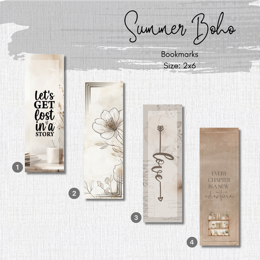 Paper Bookmark - Summer Boho