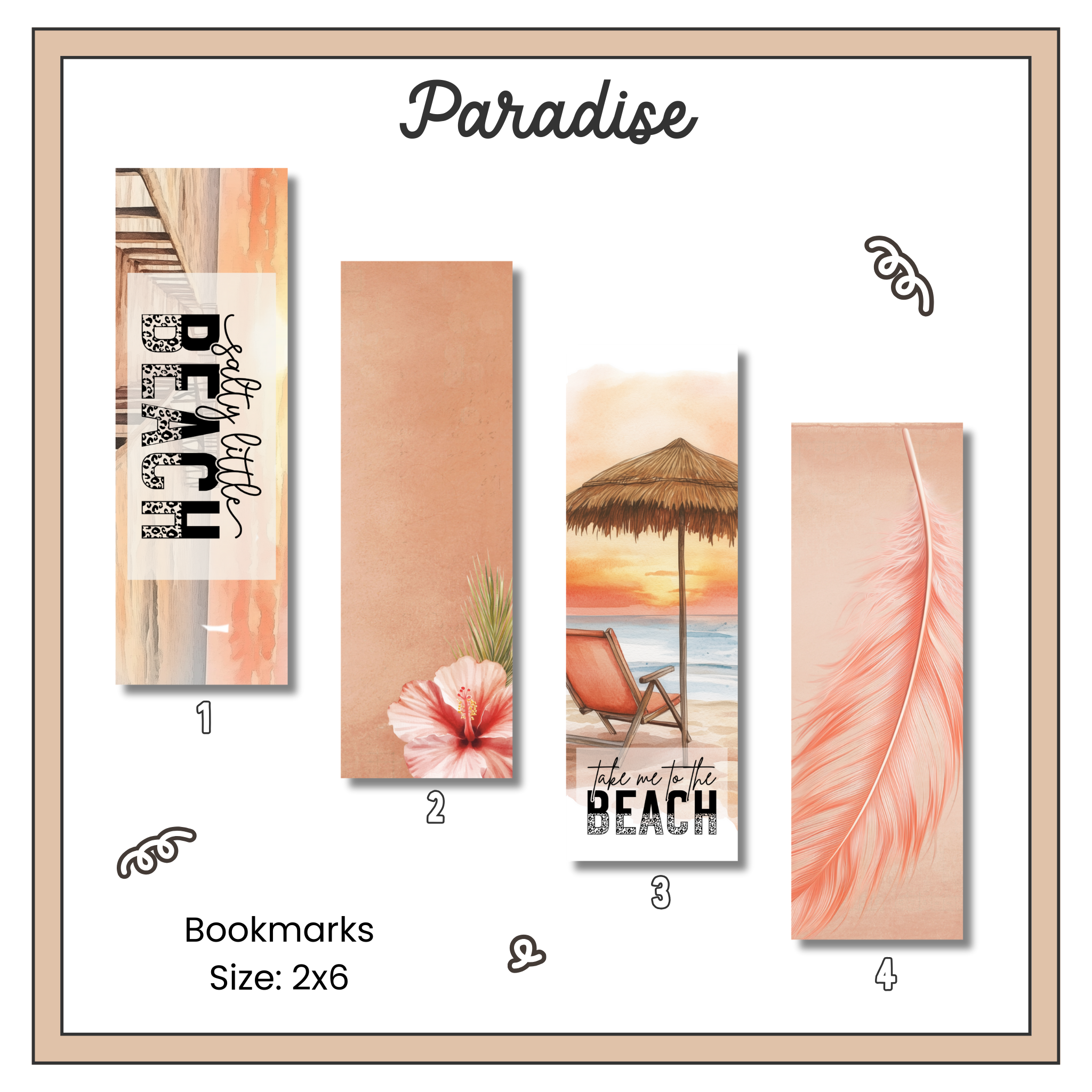 Paper Bookmark - Paradise