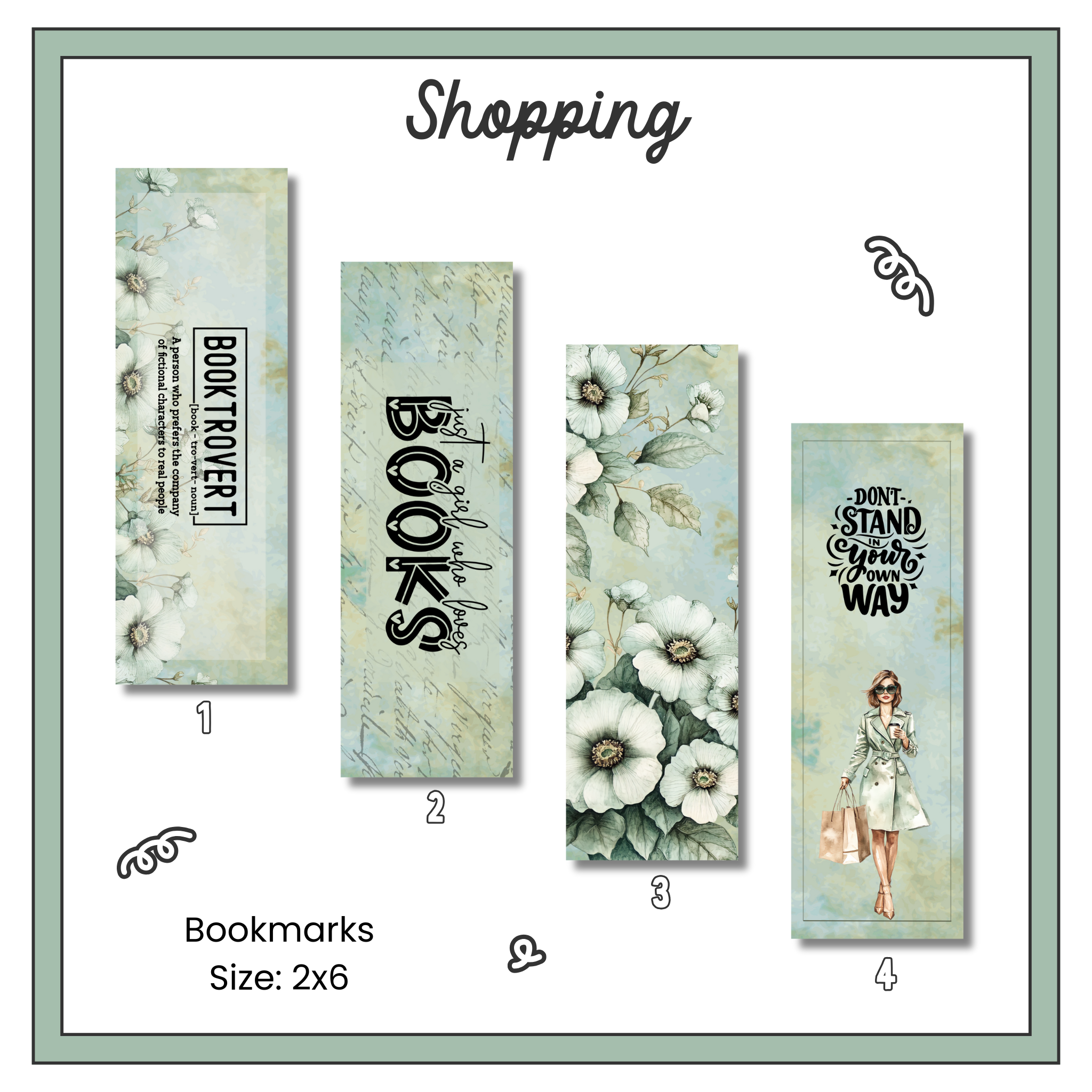 Paper Bookmark - Shopping