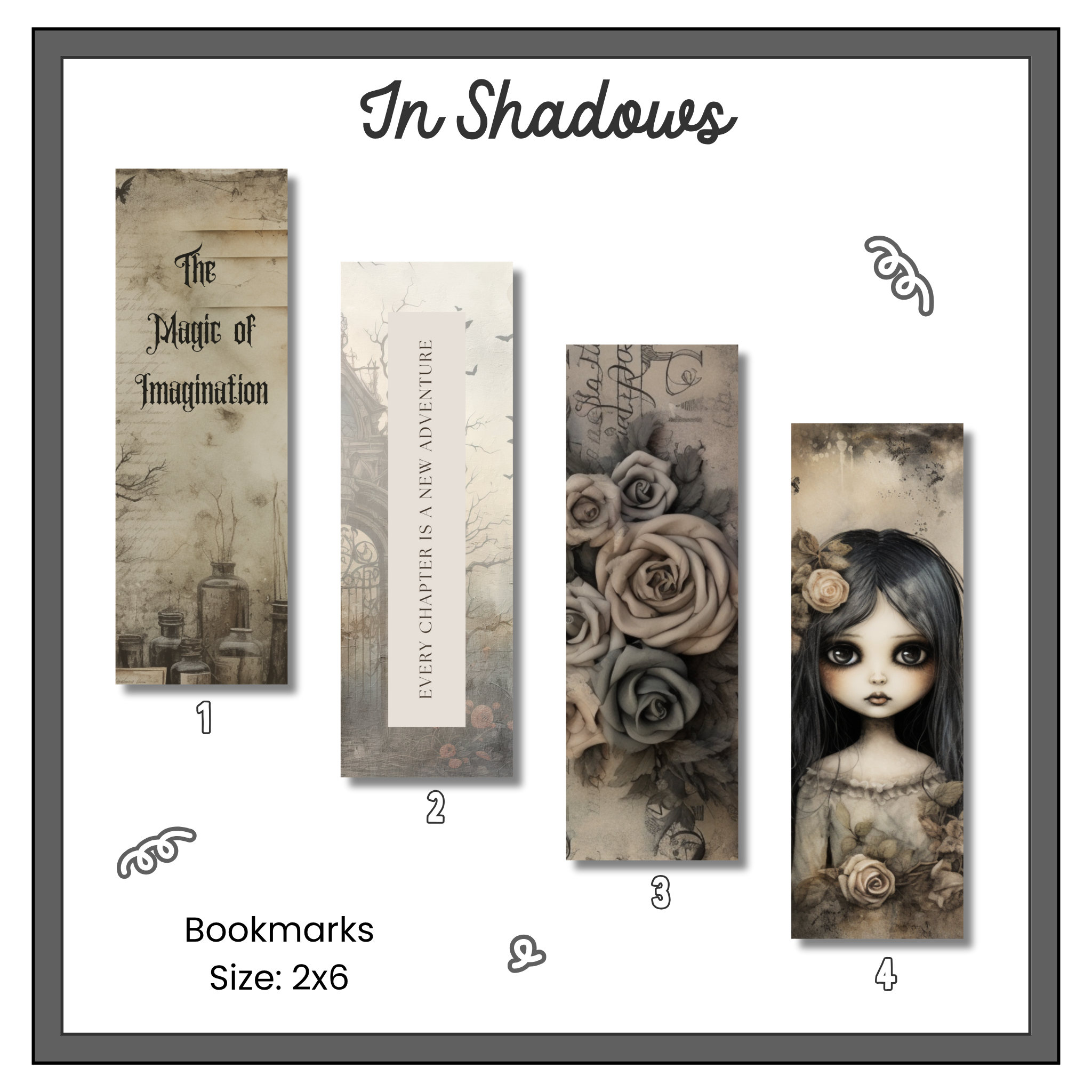 Paper Bookmark - In Shadows