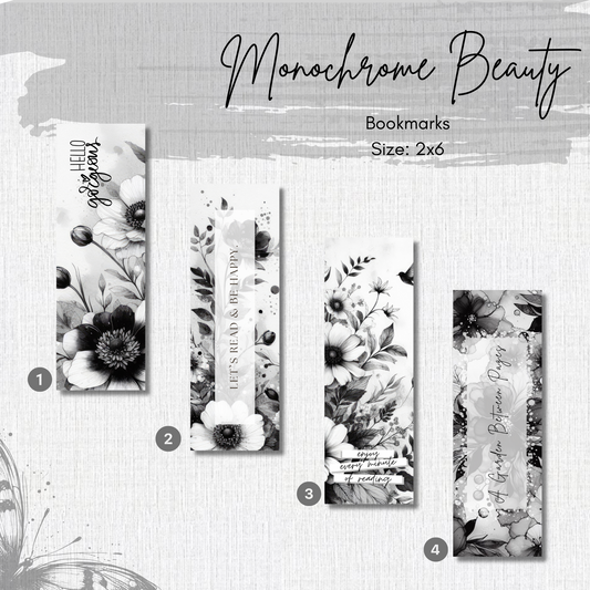Paper Bookmark -Monochrome Beauty Collection