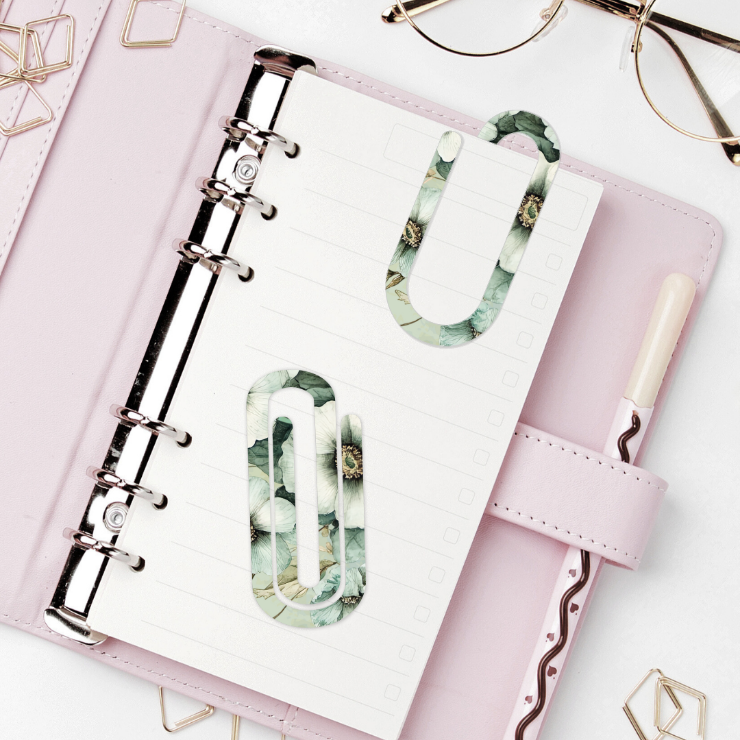 Jumbo Paperclip  - Sage