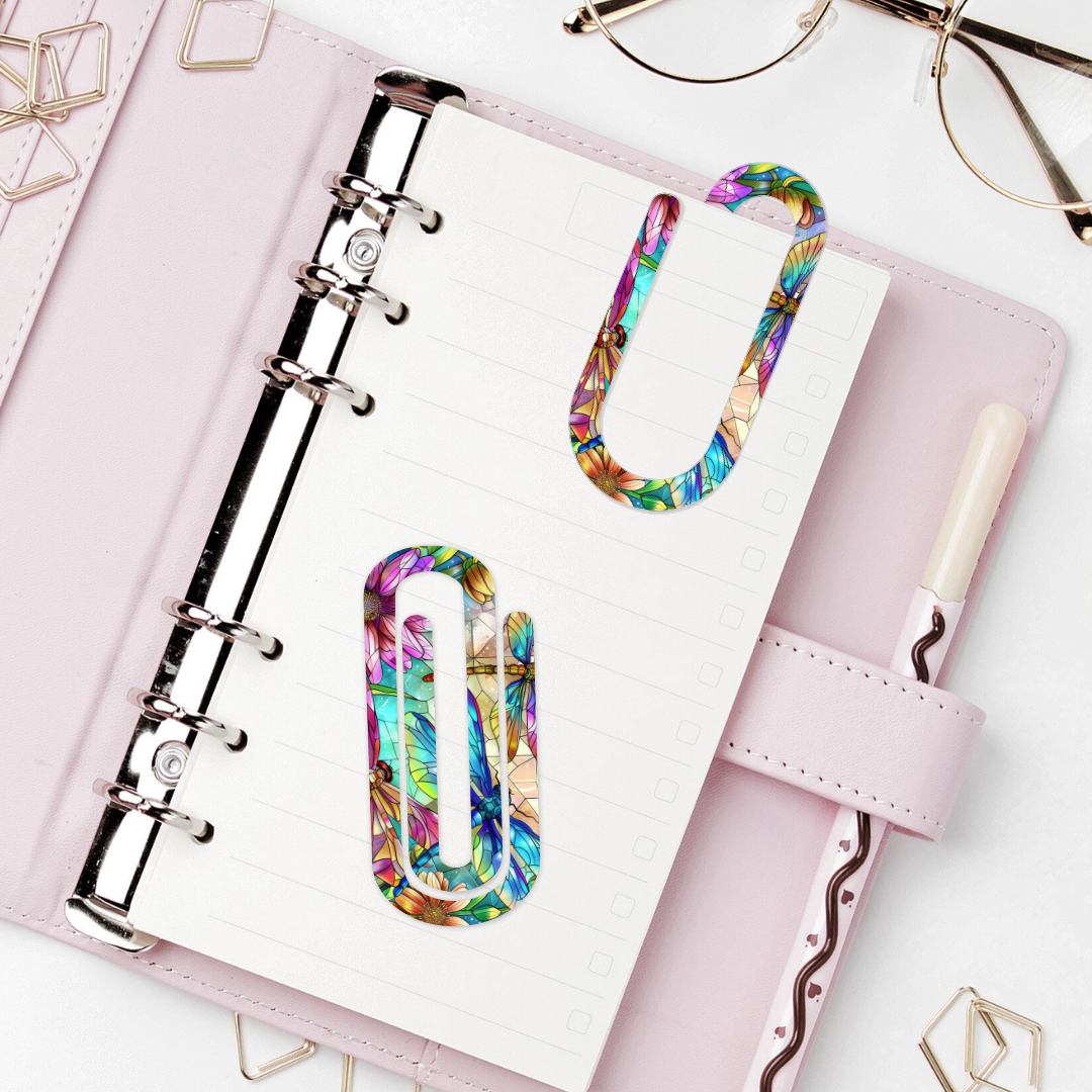 Jumbo Paperclip  - Stained Glass
