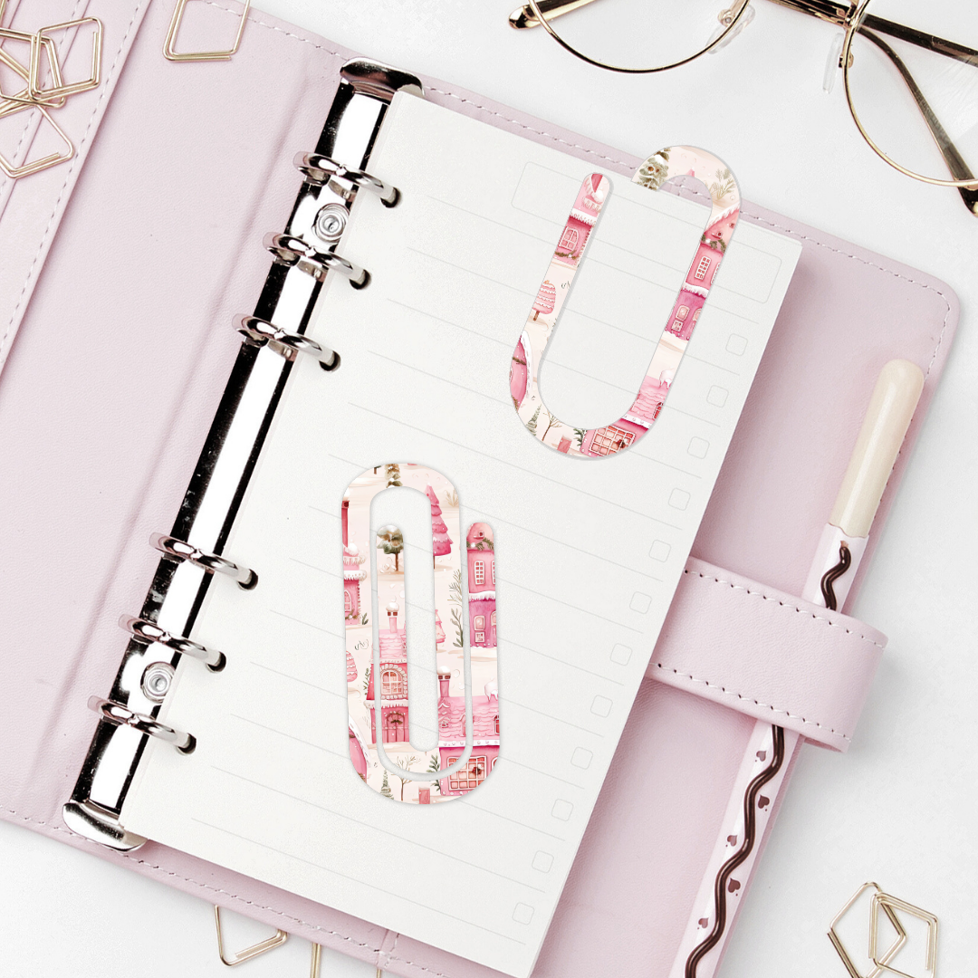 Jumbo Paperclip  - Winter Houses