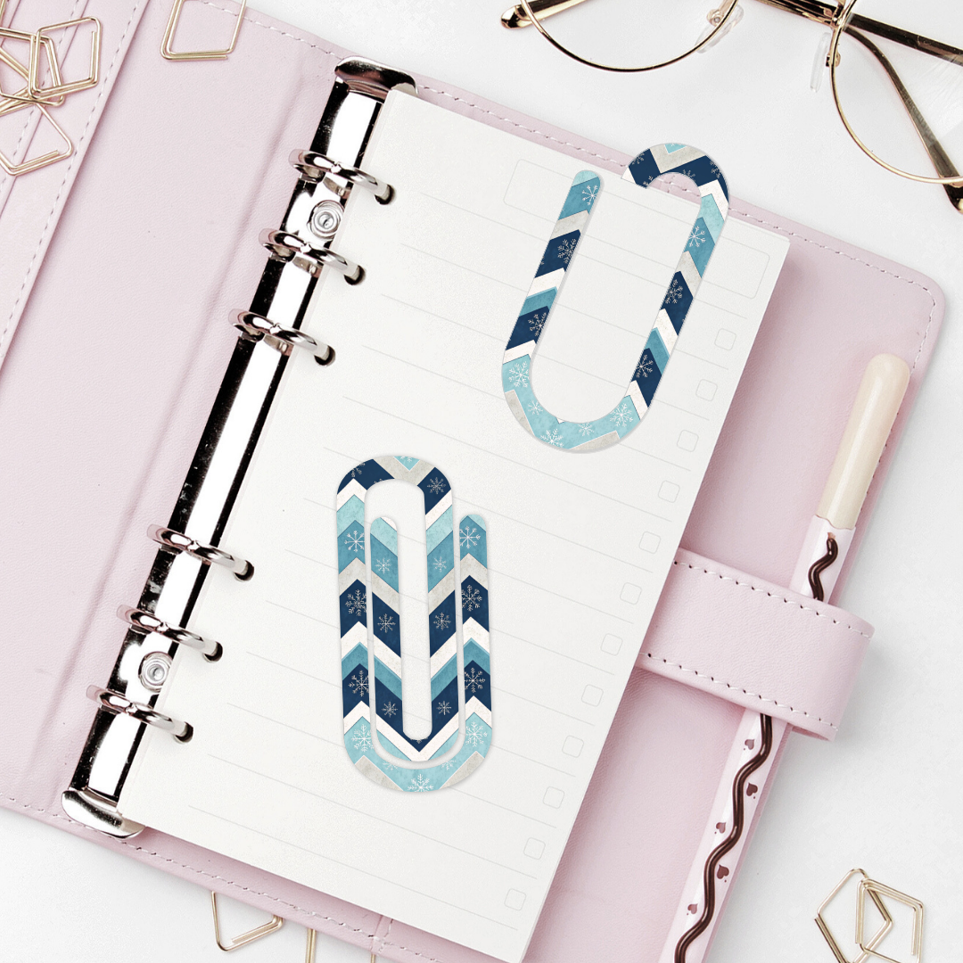 Jumbo Paperclip  - Snowflake Zig Zags