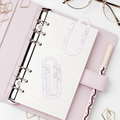 Jumbo Paperclip  -  Lavendar Scripts