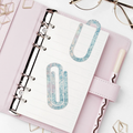 Jumbo Paperclip  -  Blue Damask