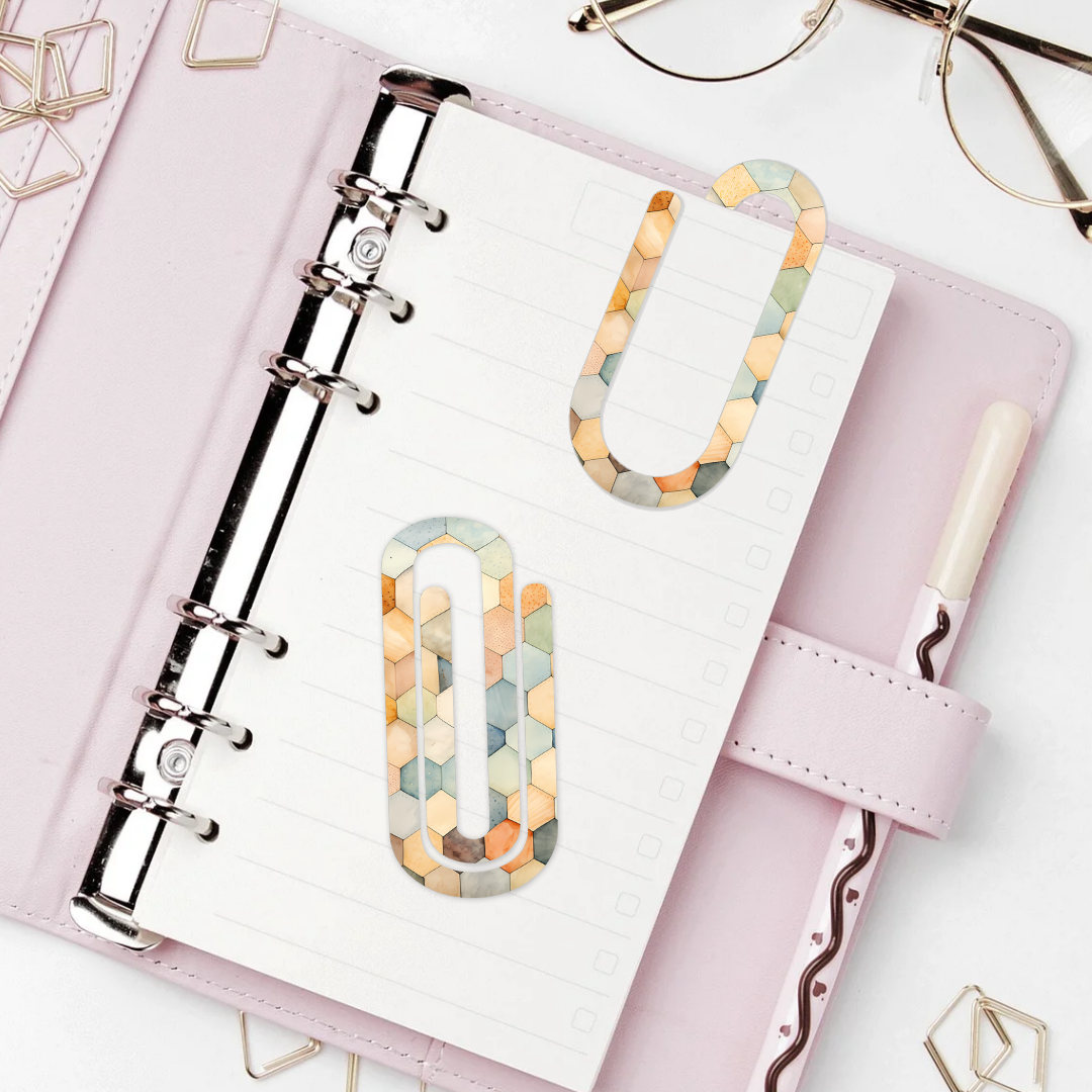 Jumbo Paperclip  -  Autumn Honeycomb