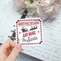Die Cut - Airmail Santa Stamp