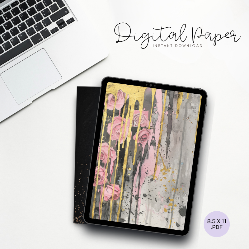 Digital Paper - Rose Drip