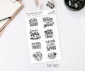 Half Sheet Planner Stickers - Naughty Santa