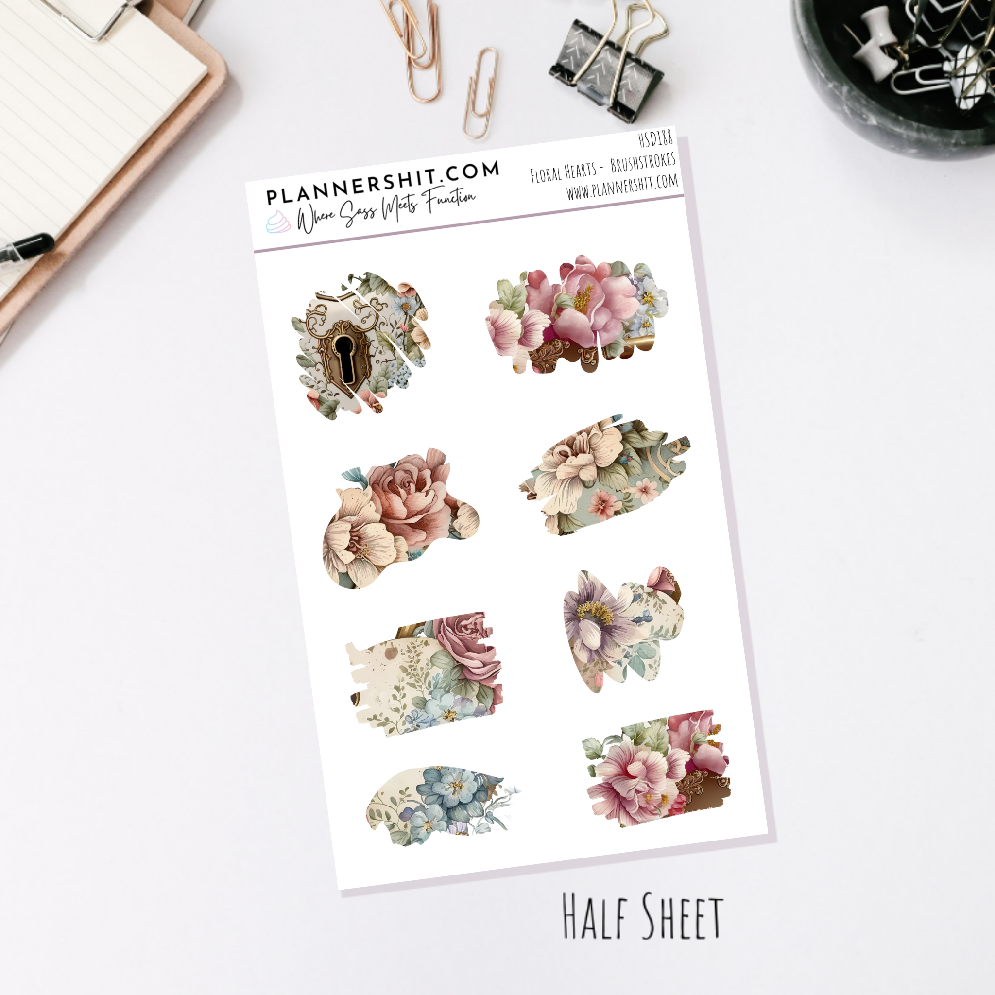 Floral Hearts (Journaling)