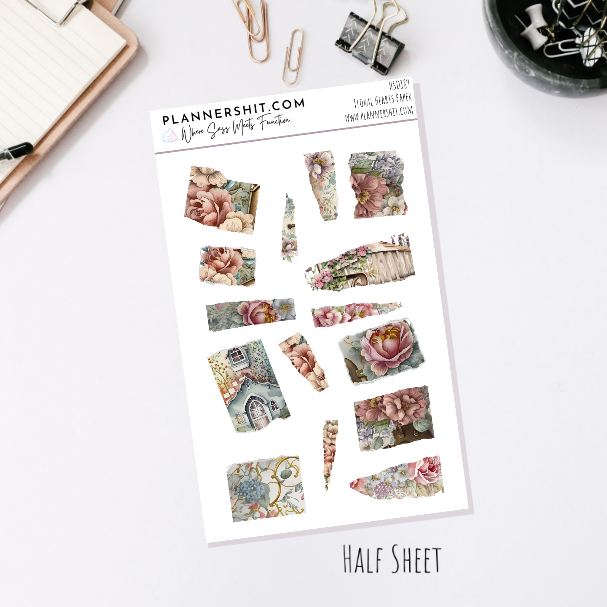 Floral Hearts (Journaling)