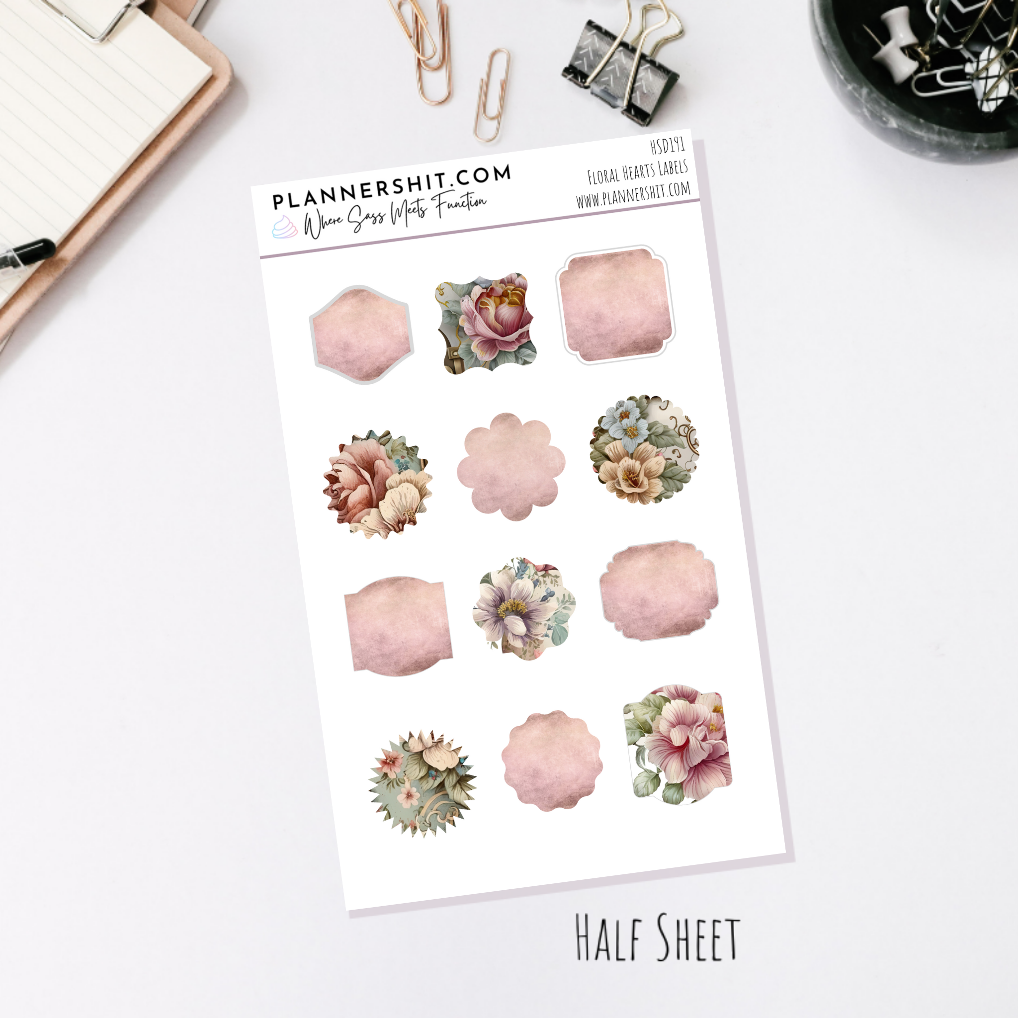 Floral Hearts (Journaling)