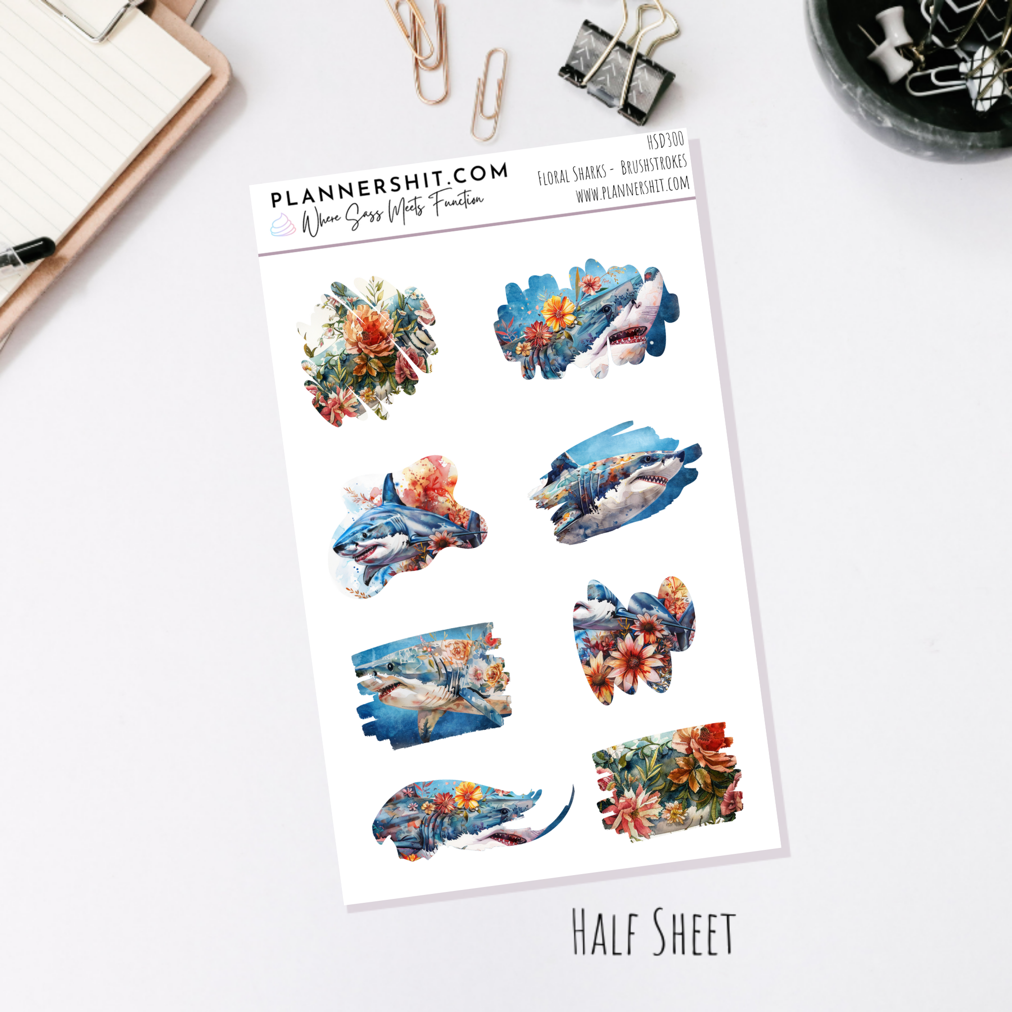 Floral Sharks (Journaling)