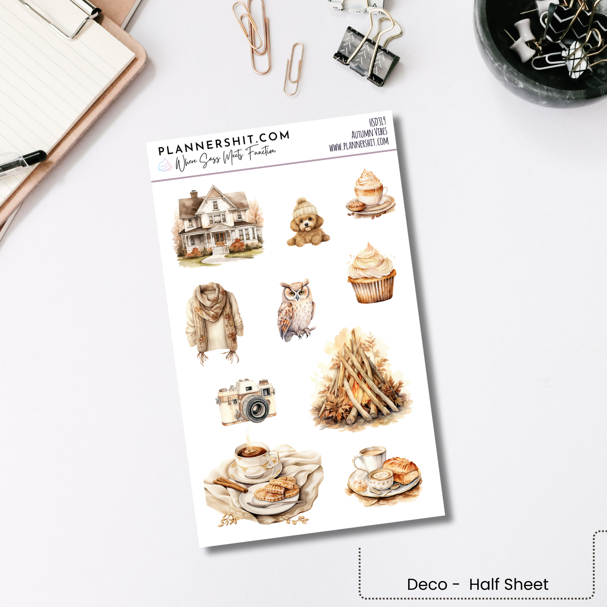 Half Sheet Planner Stickers - Autumn Vibes
