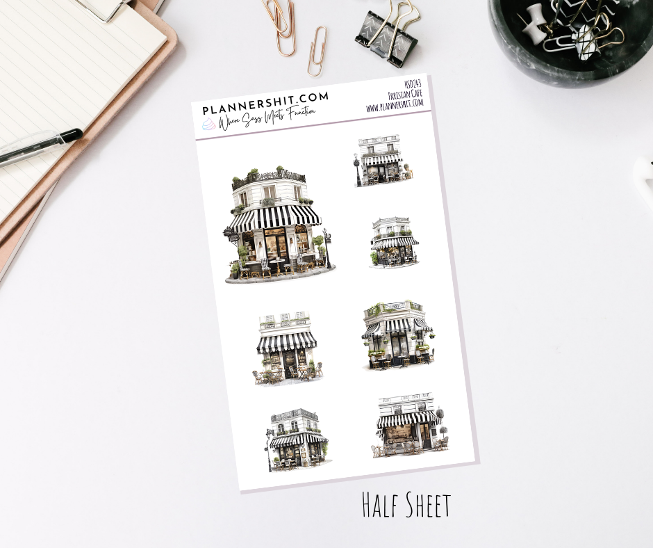 Half Sheet Weekly Mini Kit - Parisian Cafe