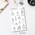 Half Sheet Planner Stickers - Candles