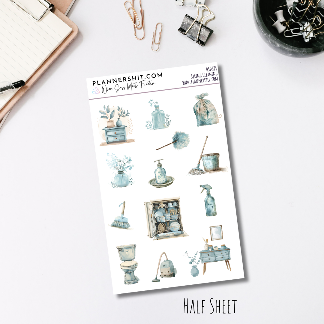 Half Sheet Weekly Mini Kit - Cleaning