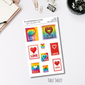 Half Sheet Planner Stickers - Pride Stamps