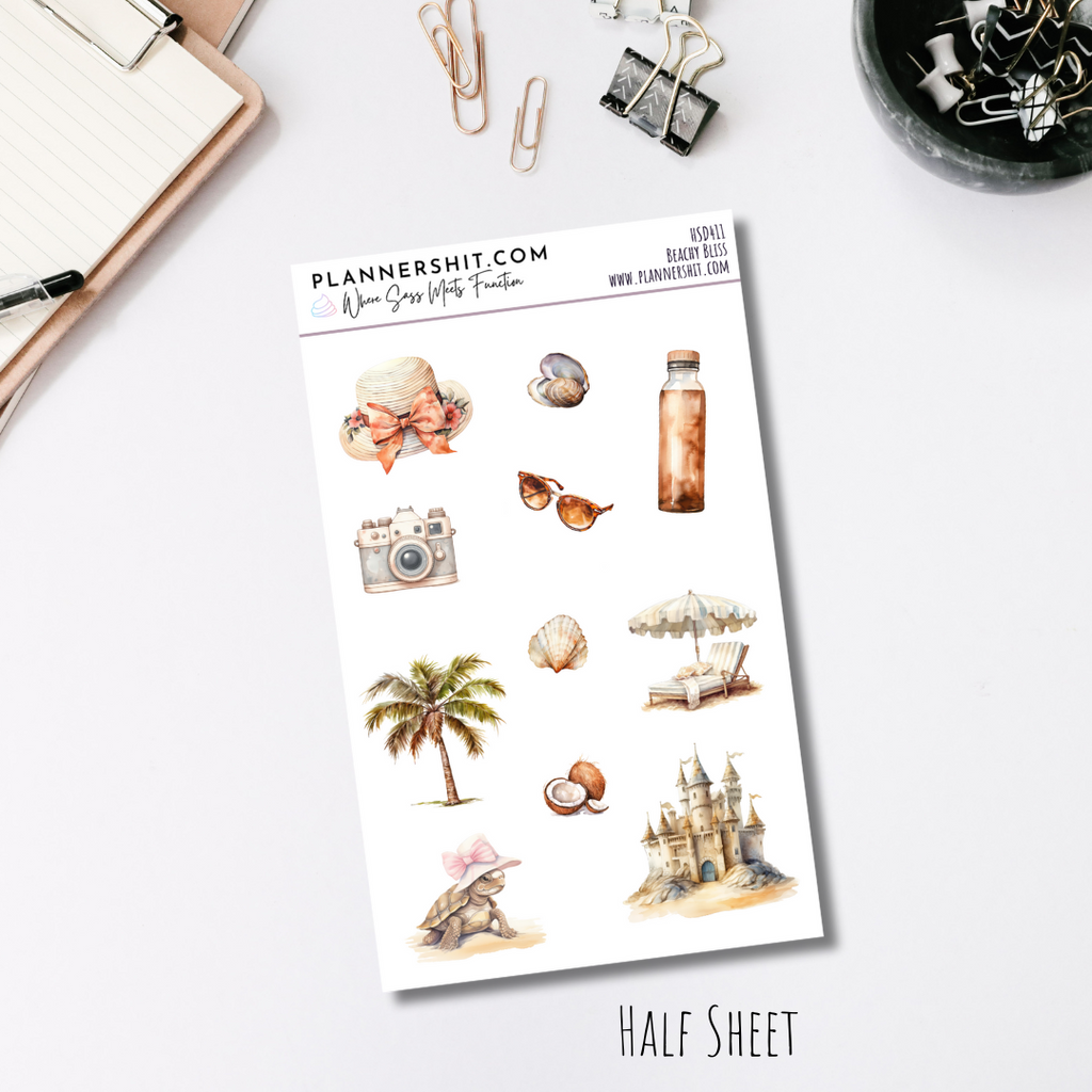 Half Sheet Weekly Mini Kit - Beachy Bliss
