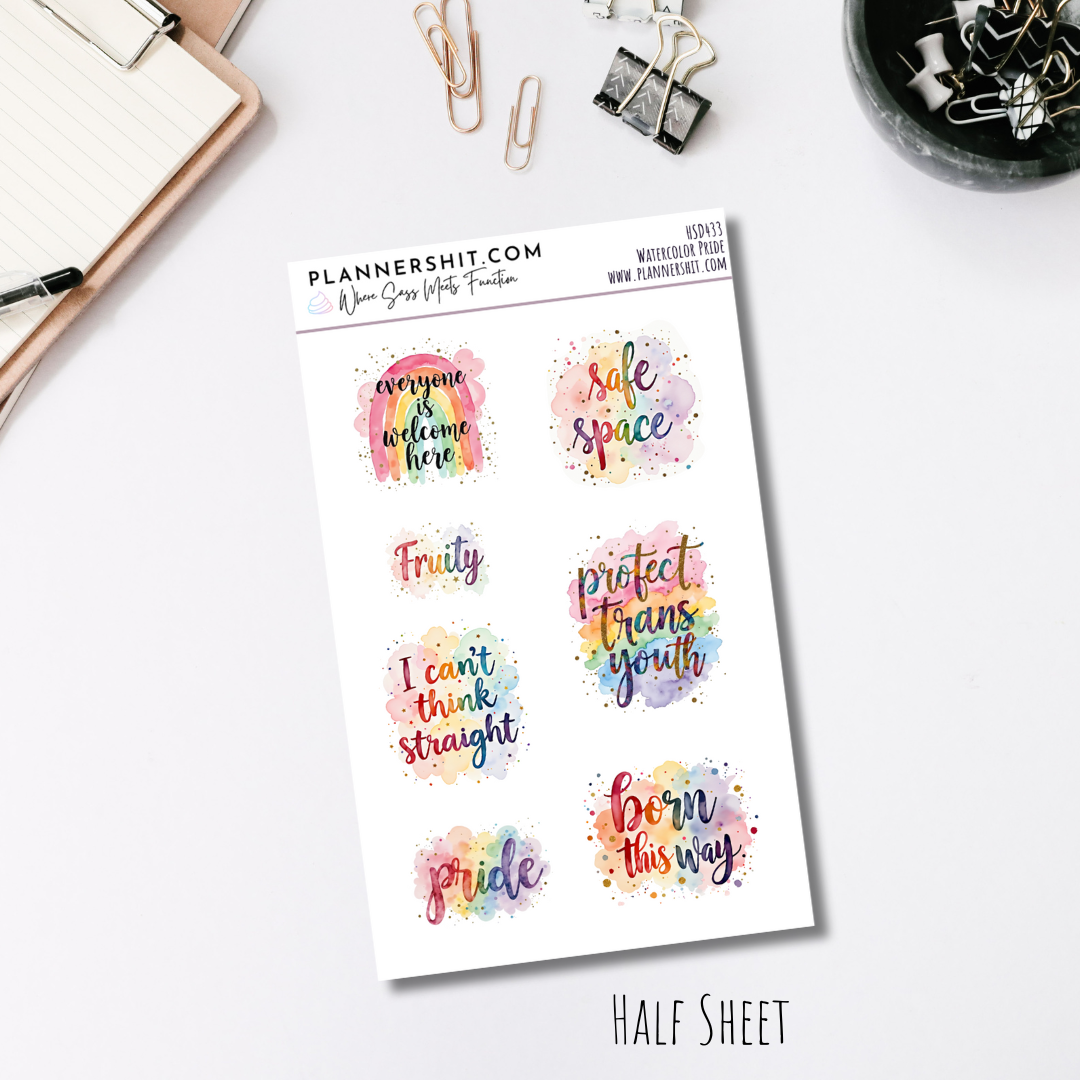 Half Sheet Weekly Mini Kit - Love is Love