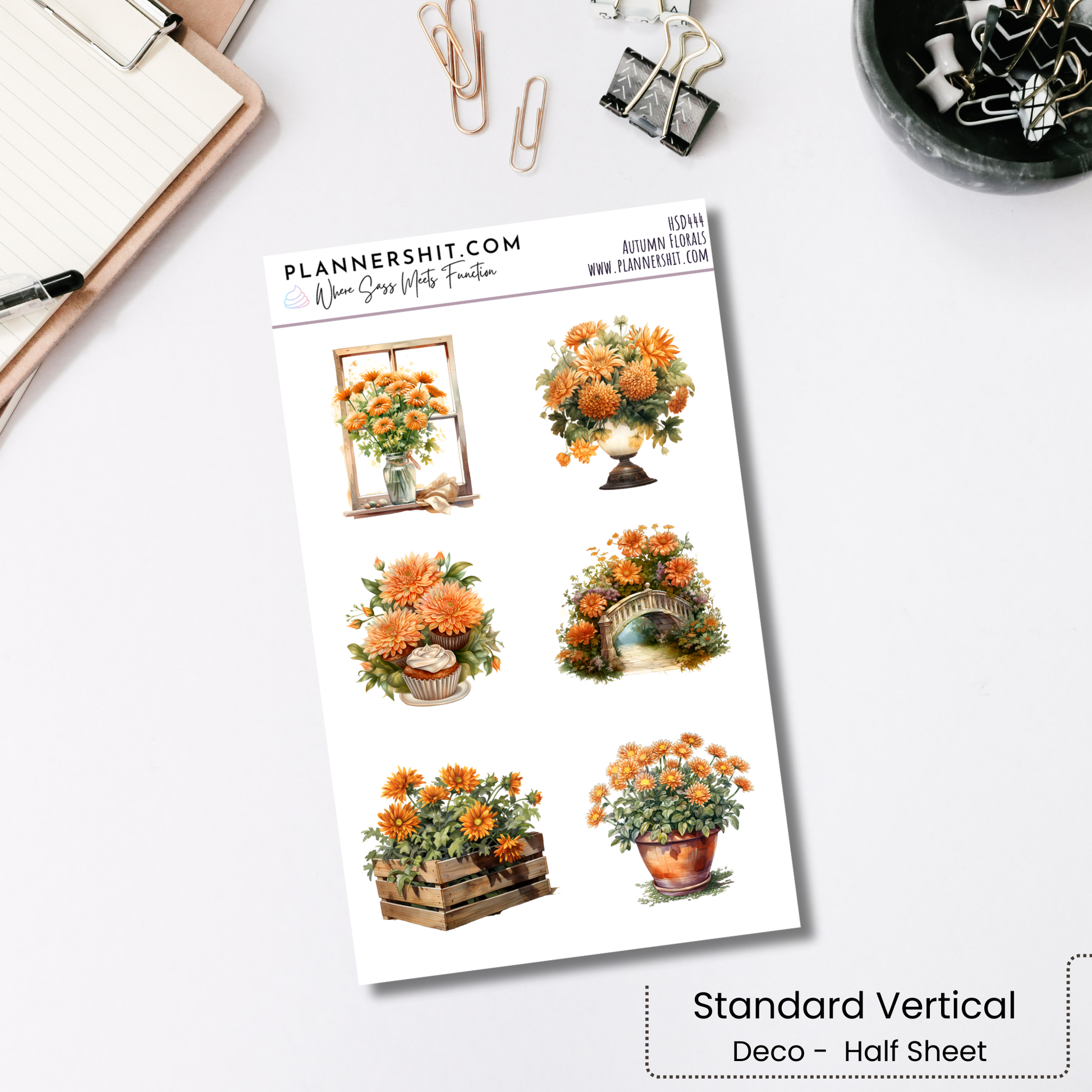 Half Sheet Weekly Mini Kit - Autumn Florals