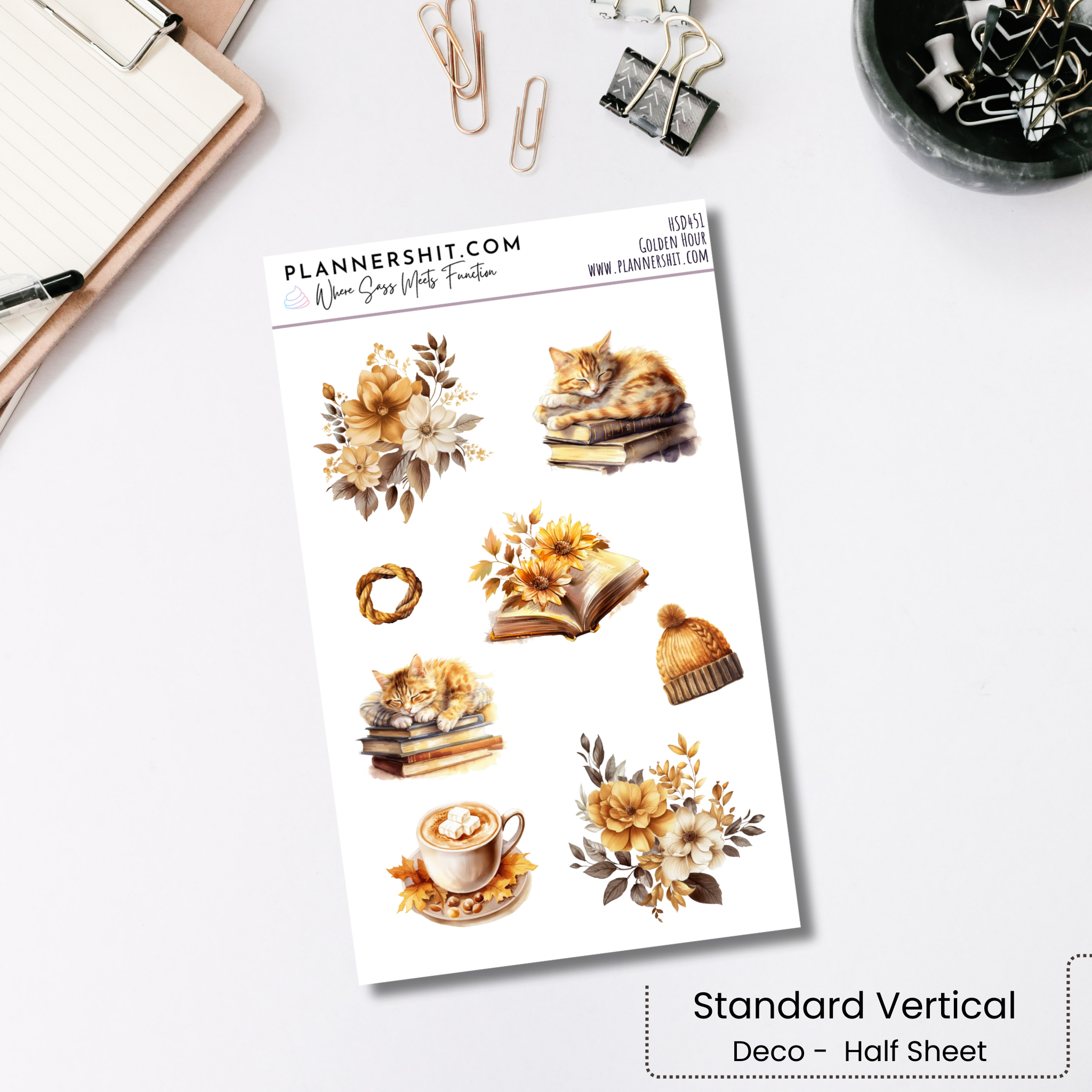 Half Sheet Weekly Mini Kit - Golden Hour