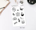 Half Sheet Planner Stickers - Mystic Doodles