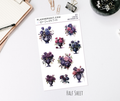 Half Sheet Planner Stickers - Gothic Roses