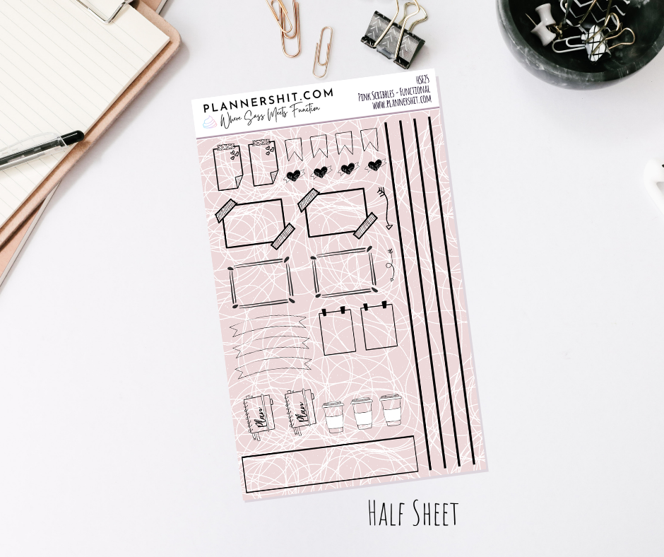 Functional Doodles - Pink Scribbles