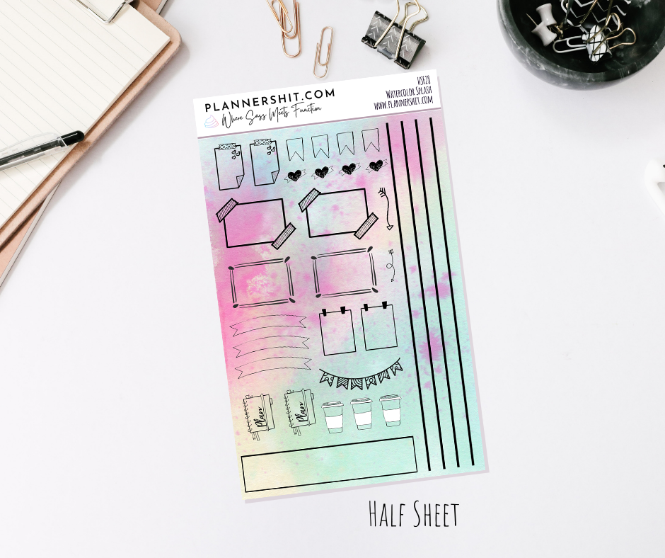 Functional Doodles - Watercolor Splash