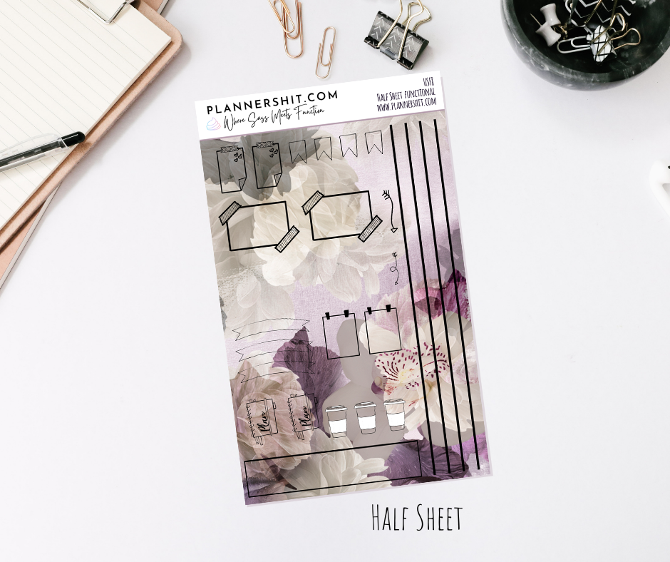 Functional Doodles - Purple Floral