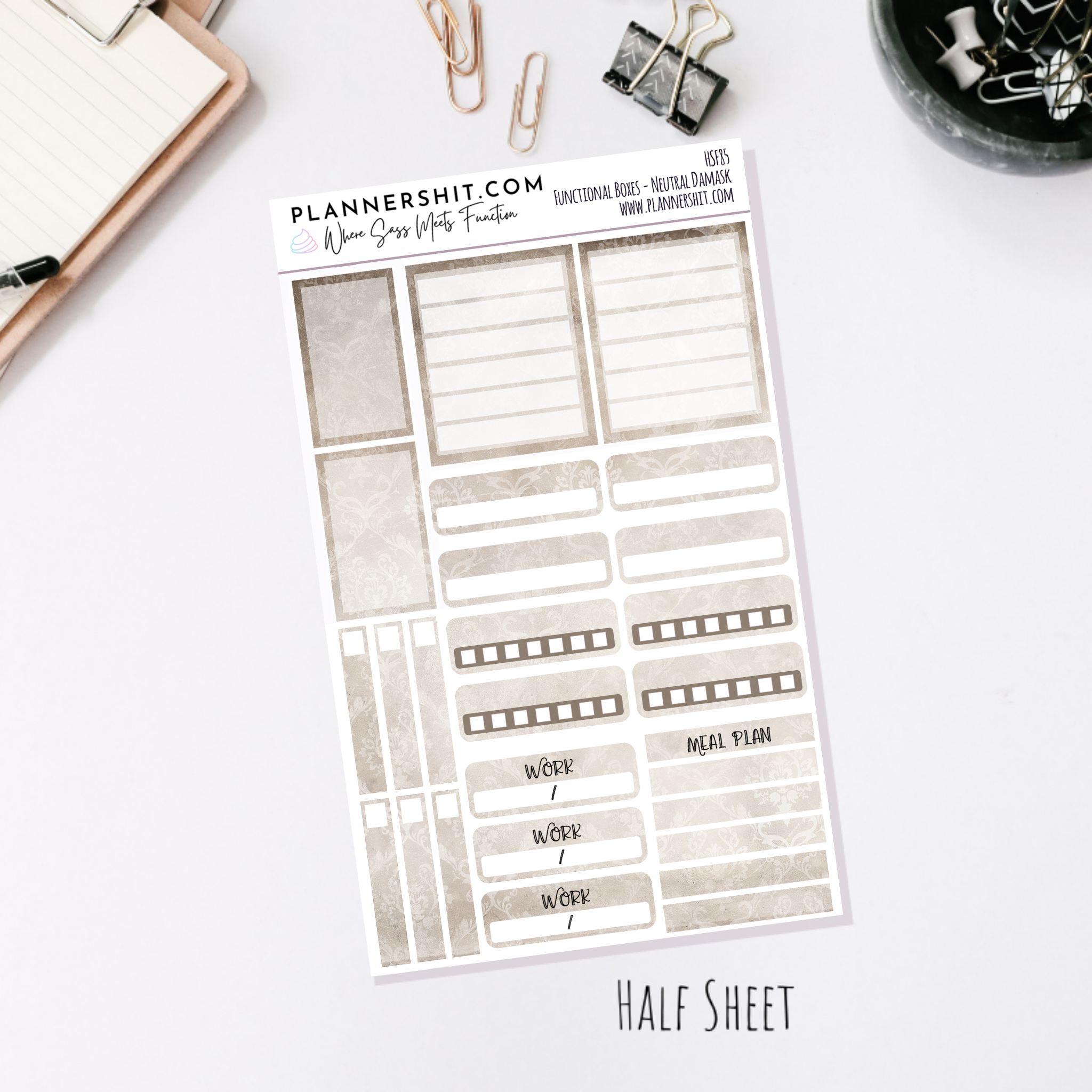 Neutral Damask (Watercolor Essentials)