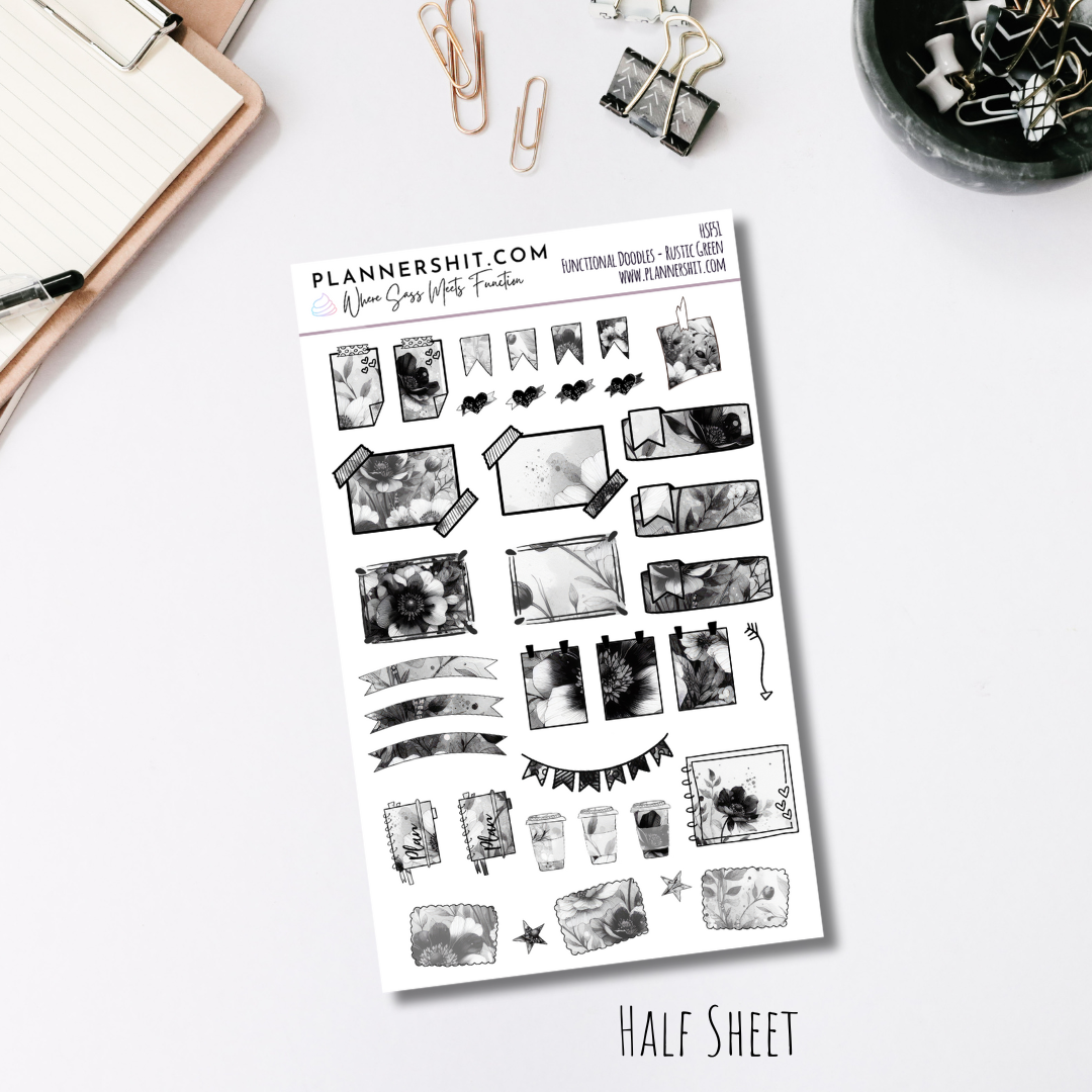 Functional Doodles - Monochrome Beauty