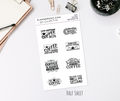 Half Sheet Quote Stickers - Coffee Quotes