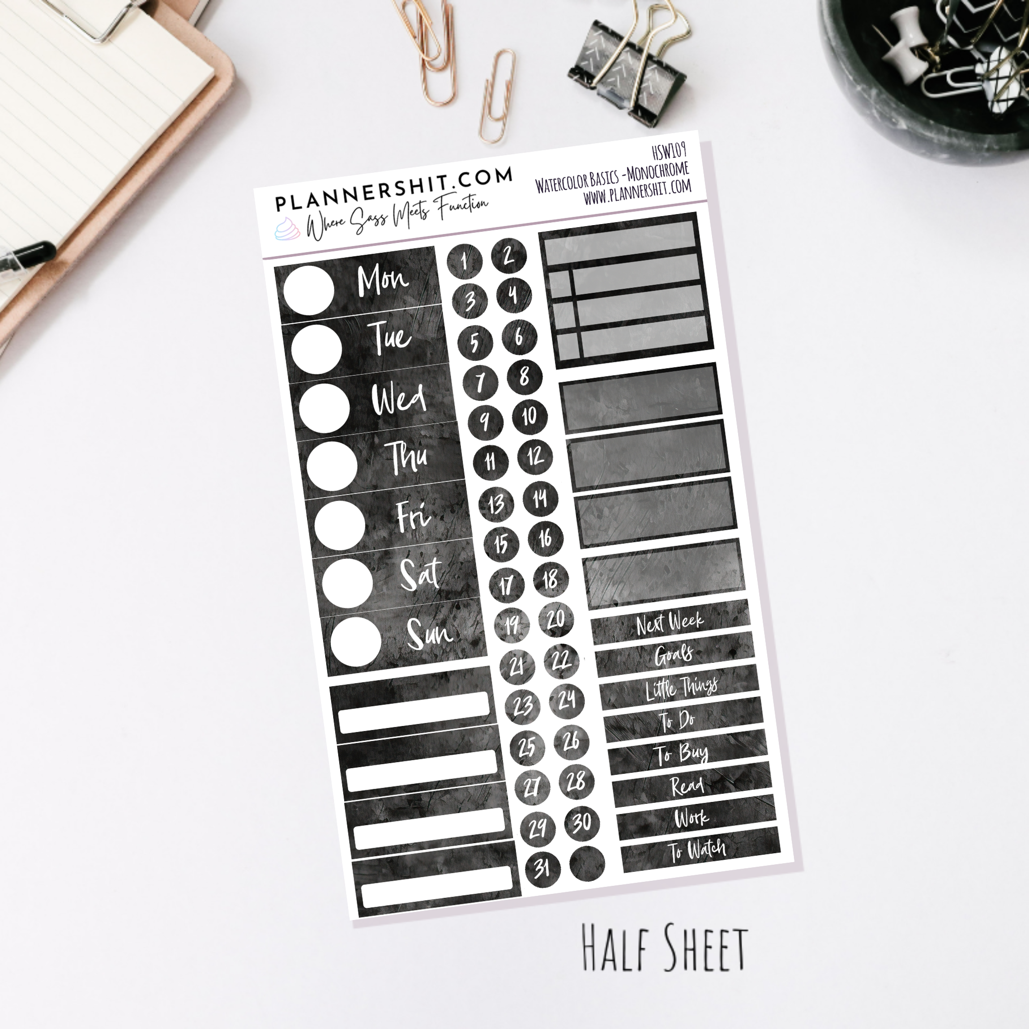 Monochrome Beauty - Watercolor Essentials