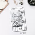 Half Sheet Weekly Mini Kit - Monochrome Florals