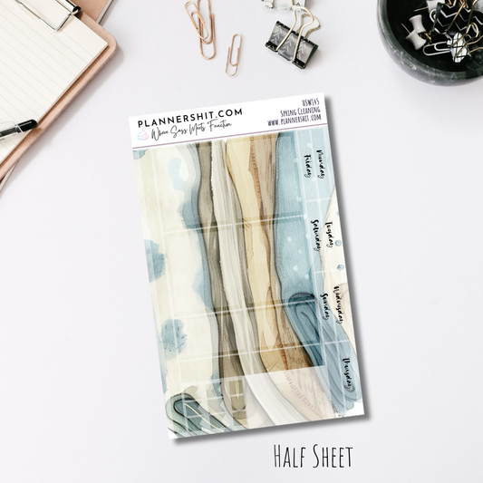 Half Sheet Weekly Mini Kit - Cleaning