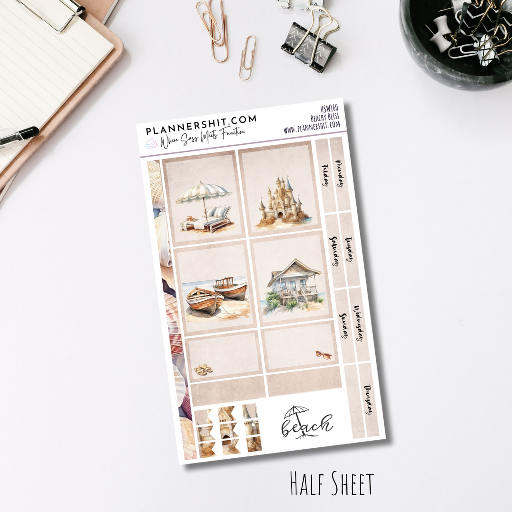 Half Sheet Weekly Mini Kit - Beachy Bliss