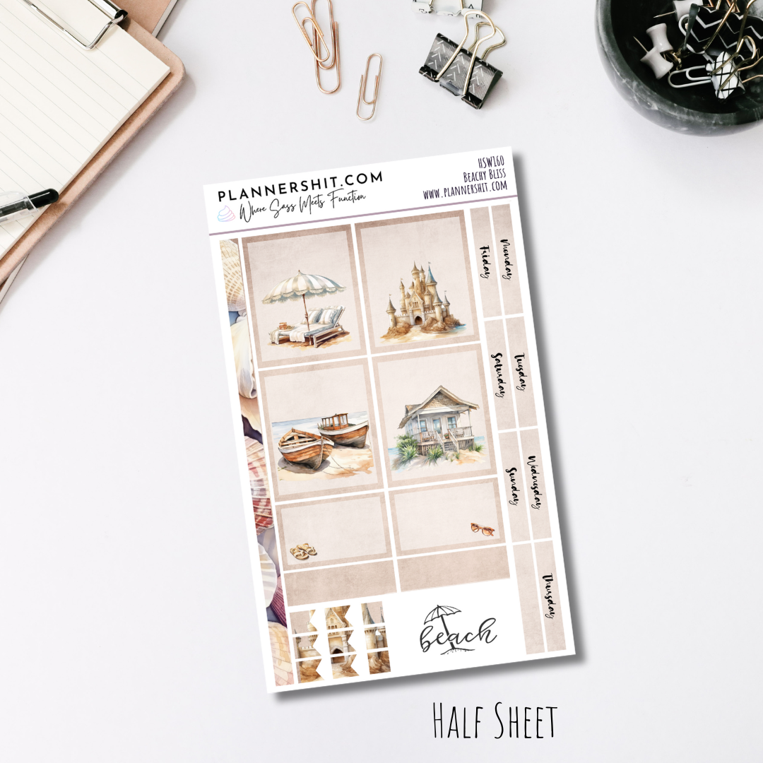 Half Sheet Weekly Mini Kit - Beachy Bliss