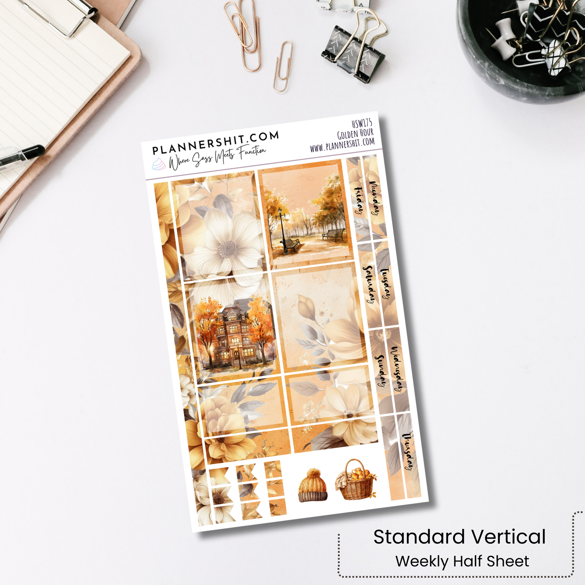 Half Sheet Weekly Mini Kit - Autumn Florals