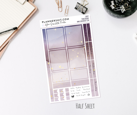 Half Sheet Weekly Mini Kit - Purple Dreams