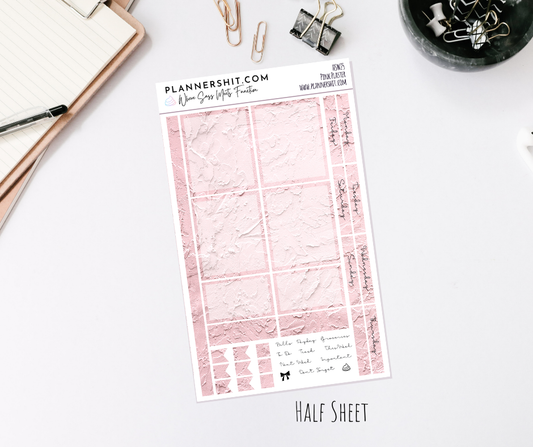 Half Sheet Weekly Mini Kit - Pink Plaster