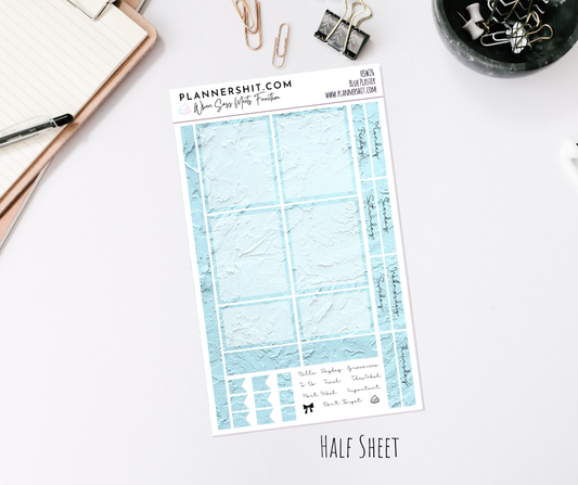 Half Sheet Weekly Mini Kit - Blue Plaster