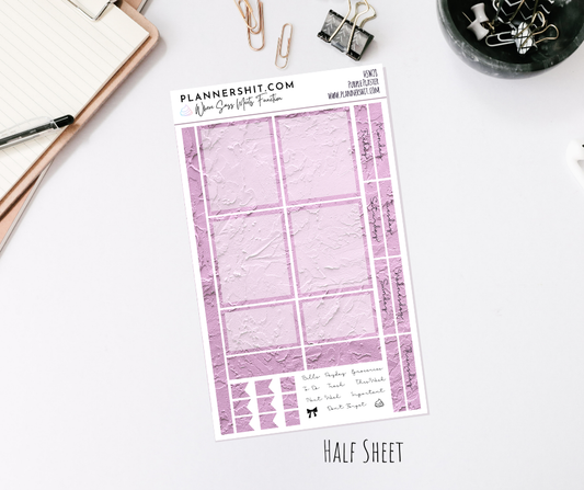 Half Sheet Weekly Mini Kit - Purple Plaster