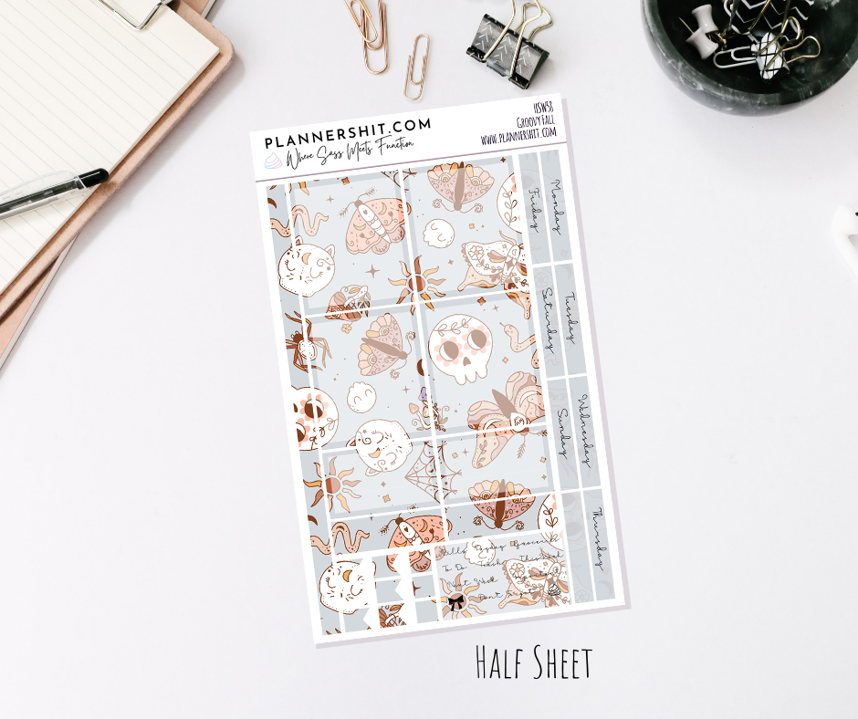 Half Sheet Weekly Mini Kit - Groovy Fall