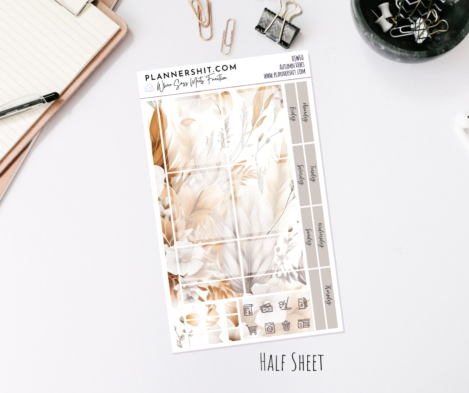 Half Sheet Weekly Mini Kit - Autumn Vibes
