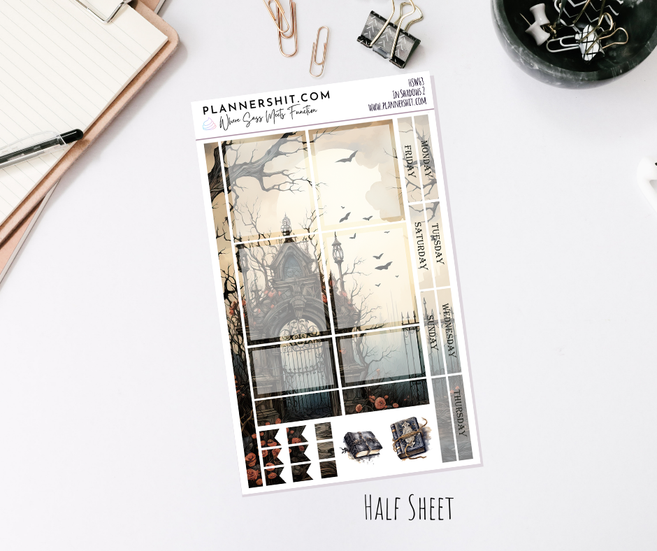 Half Sheet Weekly Mini Kit  - In Shadows 2
