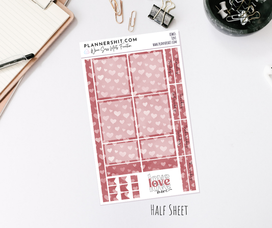 Half Sheet Weekly Mini Kit  - Love